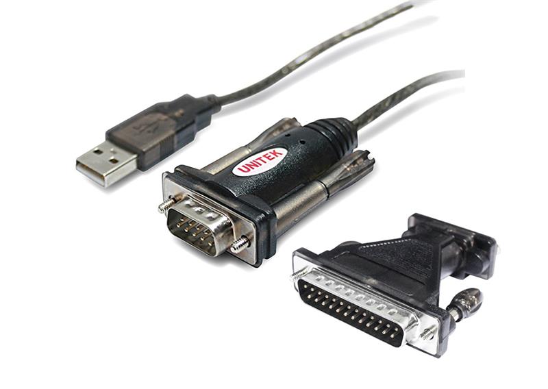C&#193;P USB 2.0 -&gt; COM 9 + ĐĐ COM 9 -&gt; COM 25 UNITEK (Y-105A) 318HP