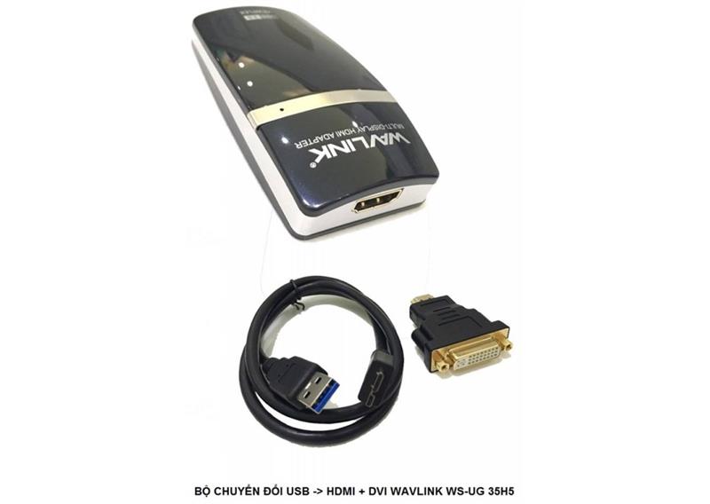 C&#193;P USB 3.0 -&gt; HDMI + DVI 24+5 WAVLINK (WS-UG35H5) 318HP