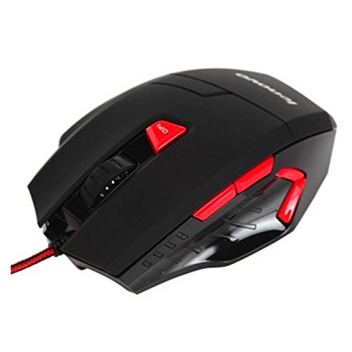 Lenovo M600 3200DPI Optical Adjustable 9D Button USB Wired Gaming Mouse (Red）