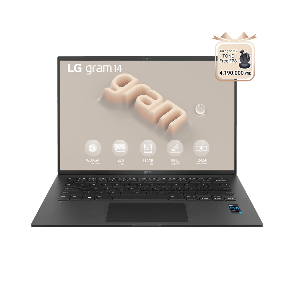 Laptop LG Gram 2023 14Z90R-G.AH75A5 | Intel Core i7-1360P | 16GB | 512GB | Intel Iris Xe Graphics | 14&#39; WUXGA 99% DCI-P3 | Win 11| 0124