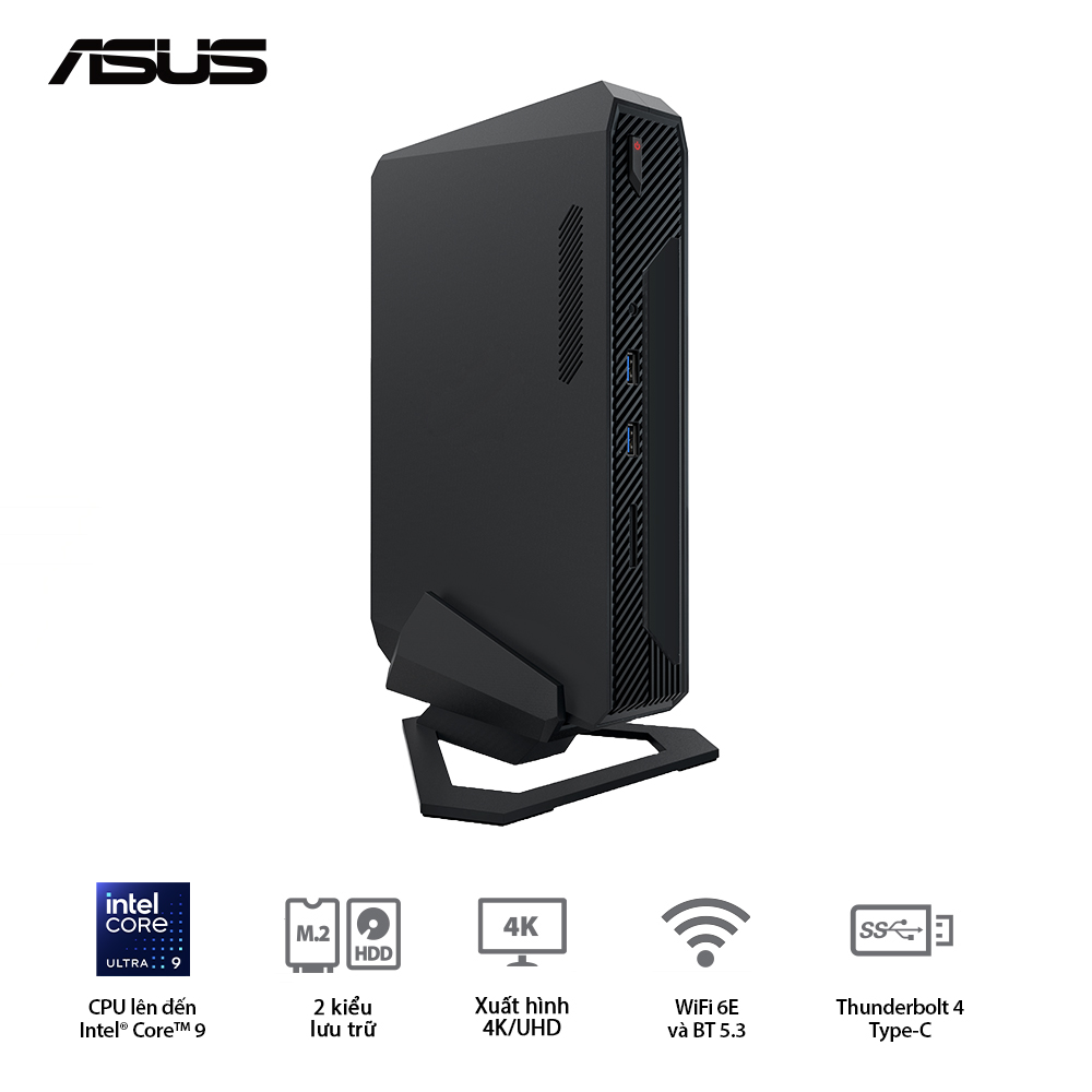 PC Mini ASUS NUC ROG RNUC14SRKU910001I  | Ultra 9 185H | GeForce RTX™ 4070 8GB | DOS) - Non ROG Logo | 0924