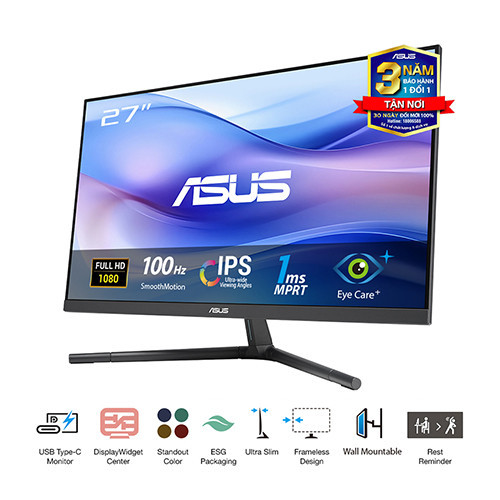 M&#224;n h&#236;nh ASUS VU279CFE-B | 27 inch | IPS | FHD | 100Hz | 1ms | 0225