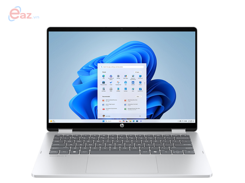 Laptop HP OmniBook 5 Flip 14-fp0055TU BZ7Q4PA | Core 7 150U | 24GB | 512GB SSD | 14 inch 2K Touch | Win11 | Bạc | Pen | 1025
