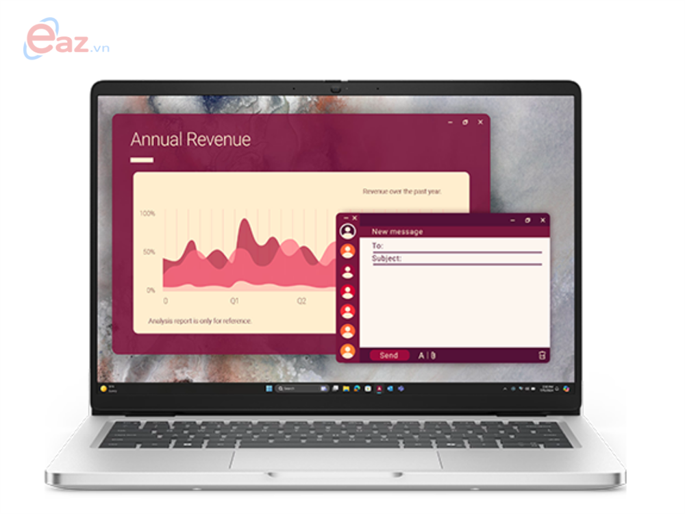 Laptop Dell Pro 14 PC14250 (PC14250-255U-32512W) | Intel Core Ultra 7 255U | 32GB | 512GB SSD | 14 inch FHD+ | Win 11 Pro | Silver | 1125P