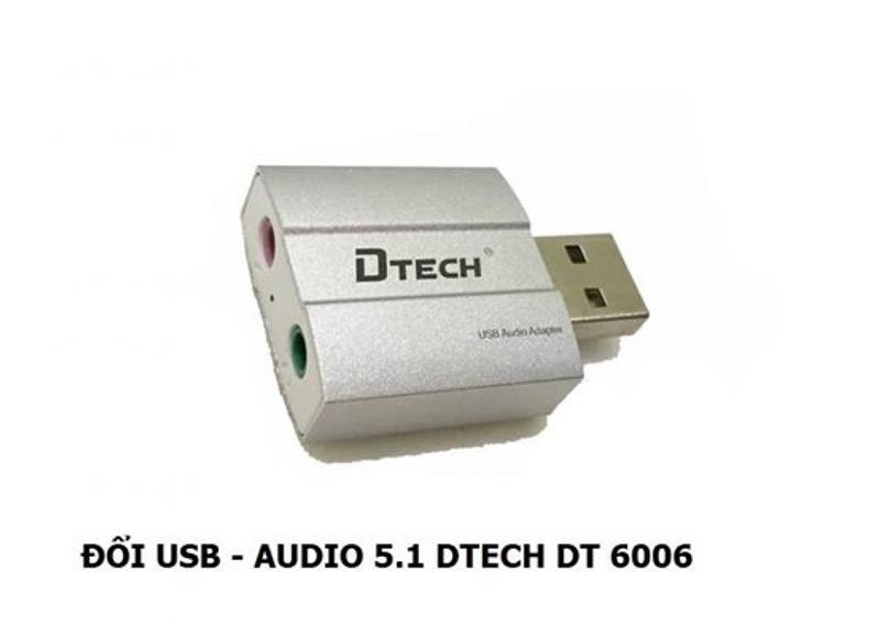 ĐẦU ĐỔI USB -&gt; AUDIO 5.1 DTECH (DT - 6006) 318HP