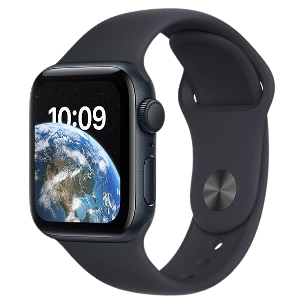 Đồng Hồ Apple Watch SE 2022 44mm Viền Nh&#244;m D&#226;y Silicone Midnight (MNK03VN/A)