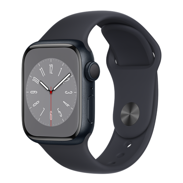 Apple Watch Series 8 Midnight (GPS) 45mm Viền Nh&#244;m - D&#226;y Cao Su Ch&#237;nh H&#227;ng (MNP13)