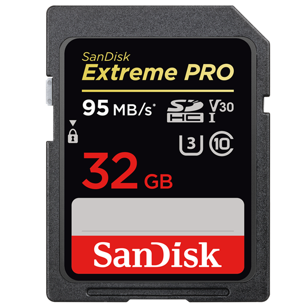 Thẻ nhớ SanDisk Extreme Pro SDHC | SDSDXXG-032G-GN4IN | U3 | C10 | V30 | UHS-I,95MB/s R | 90MB/s W | 4x6