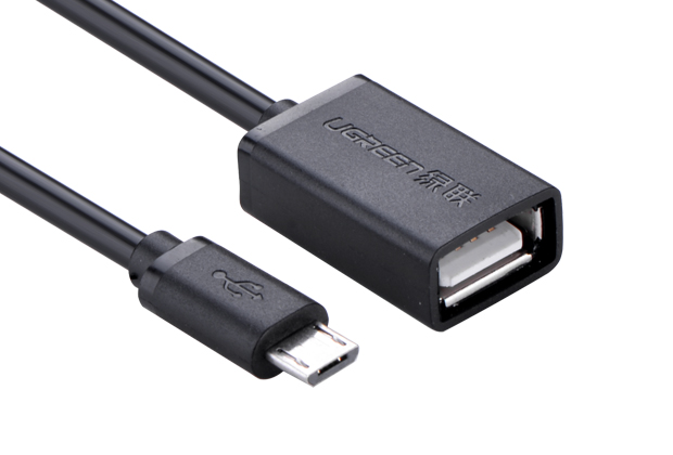Ugreen Mini USB Male to USB female OTG Cable Elbow Black 50207 GK