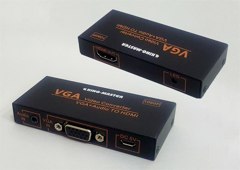 HỘP CHUYỂN VGA -&gt; HDMI + AUDIO KINGMASTER (KY-H131B) 318HP