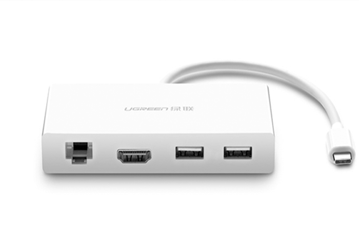 Ugreen Type C to HDMI+ Dual USB+ Ethernet Converter MM134(40377) GK