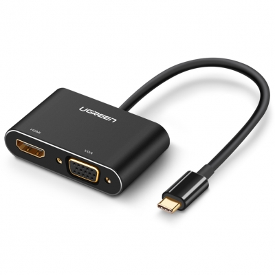 Ugreen USB-C to HDMI+VGA Converter with PD CM162 GK